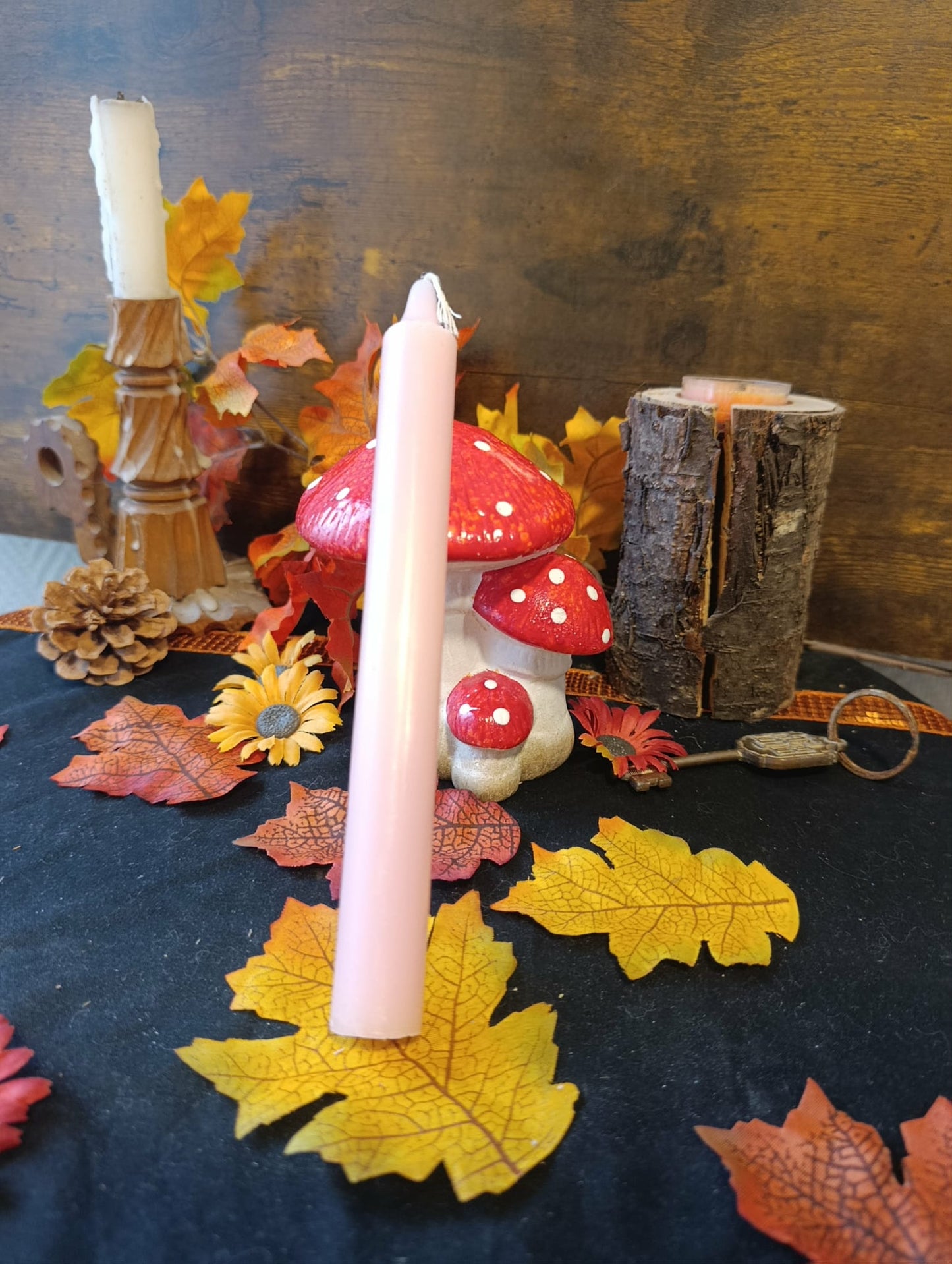 Grande bougie rose clair