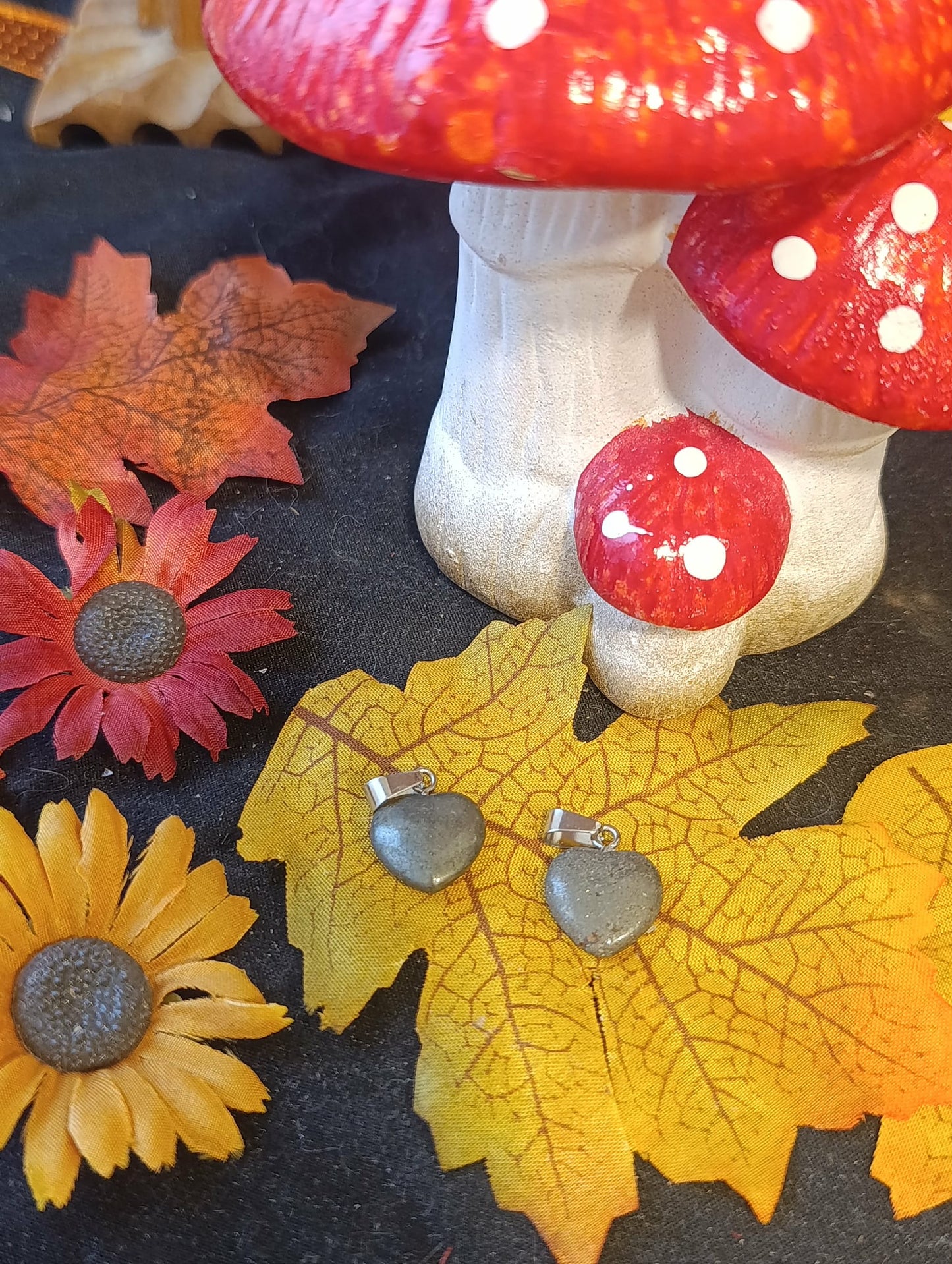 Pendentif cœur Pyrite