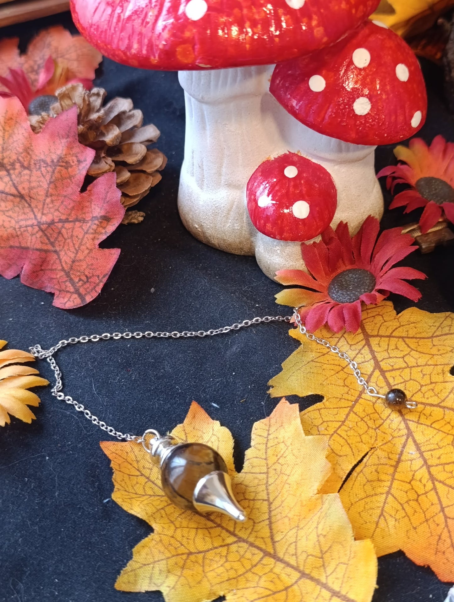 Pendule sphère oeil de tigre