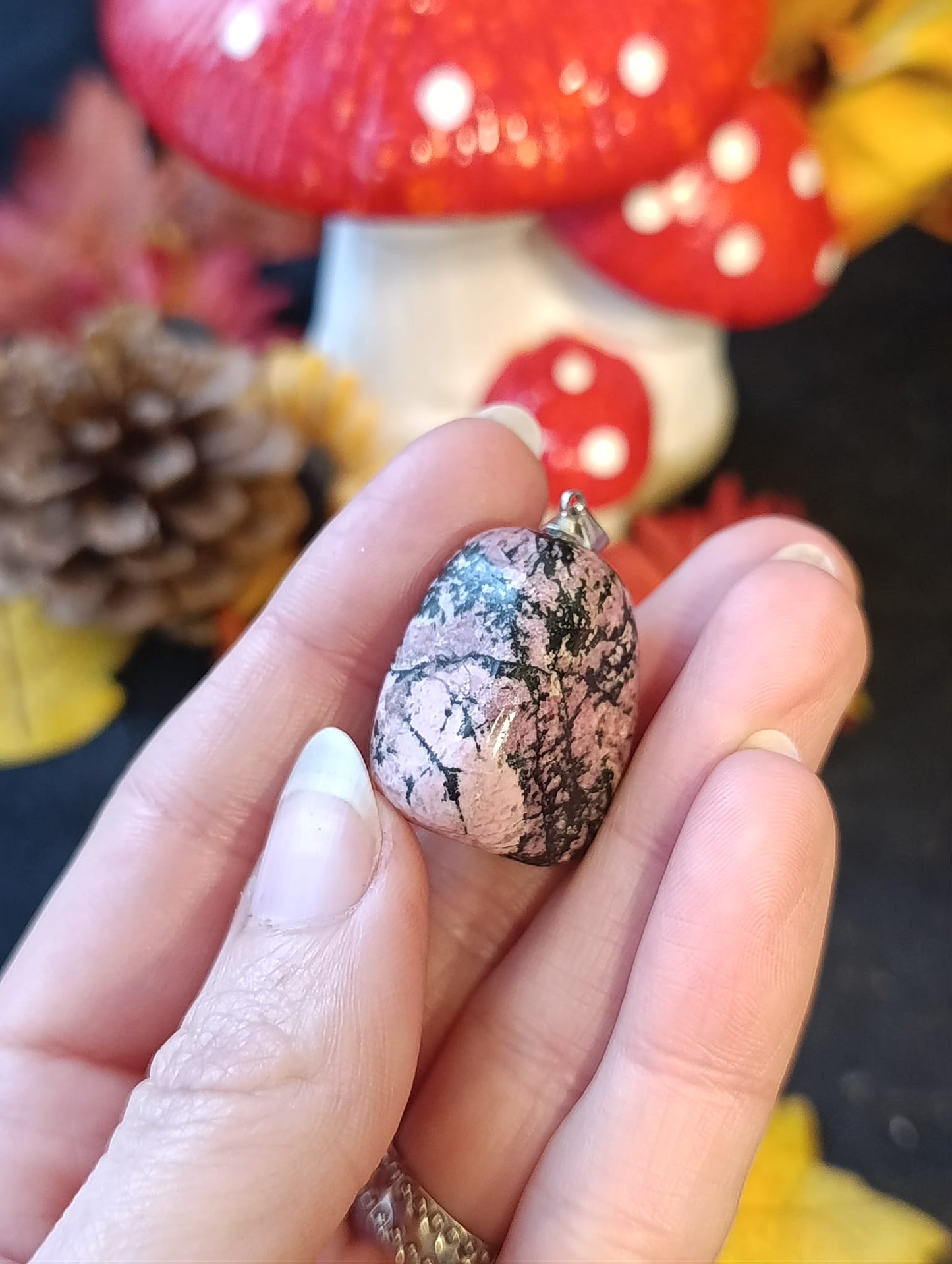 Pendentif Rhodonite