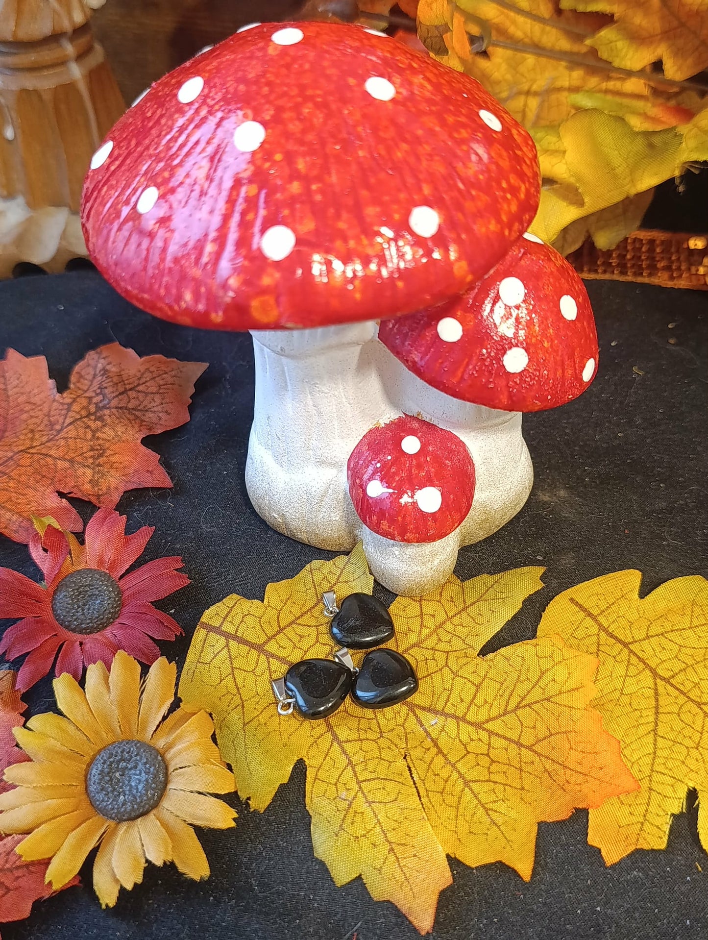 Pendentif cœur Obsidienne noire