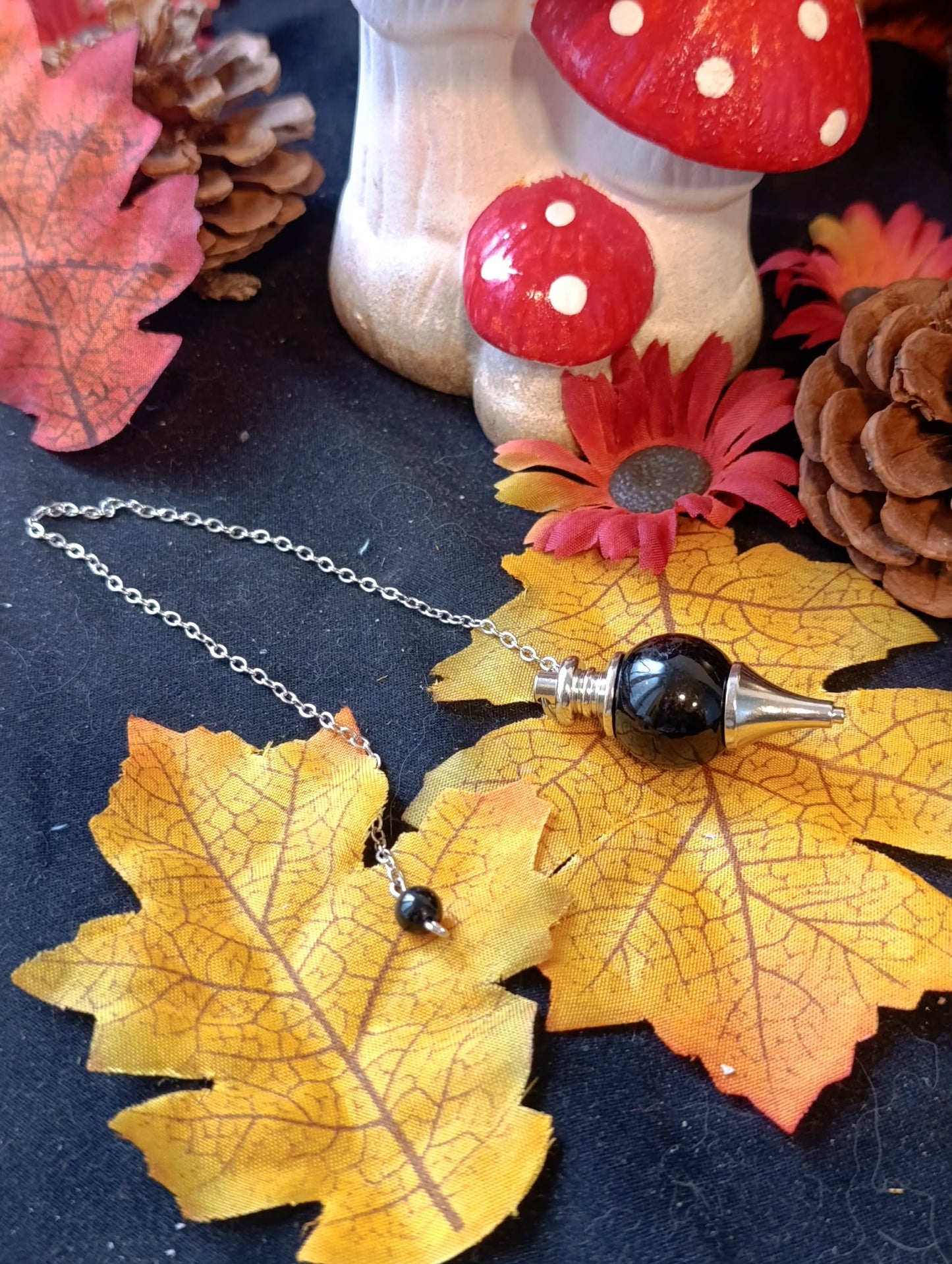 Pendule sphère tourmaline noire