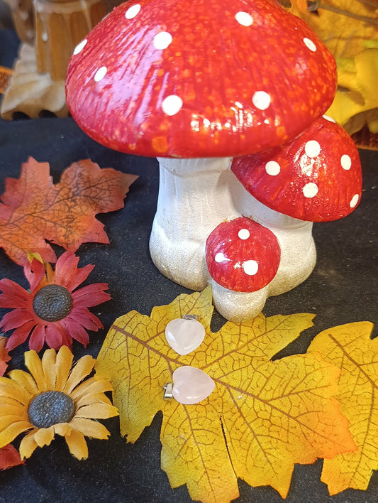 Pendentif cœur Quartz rose