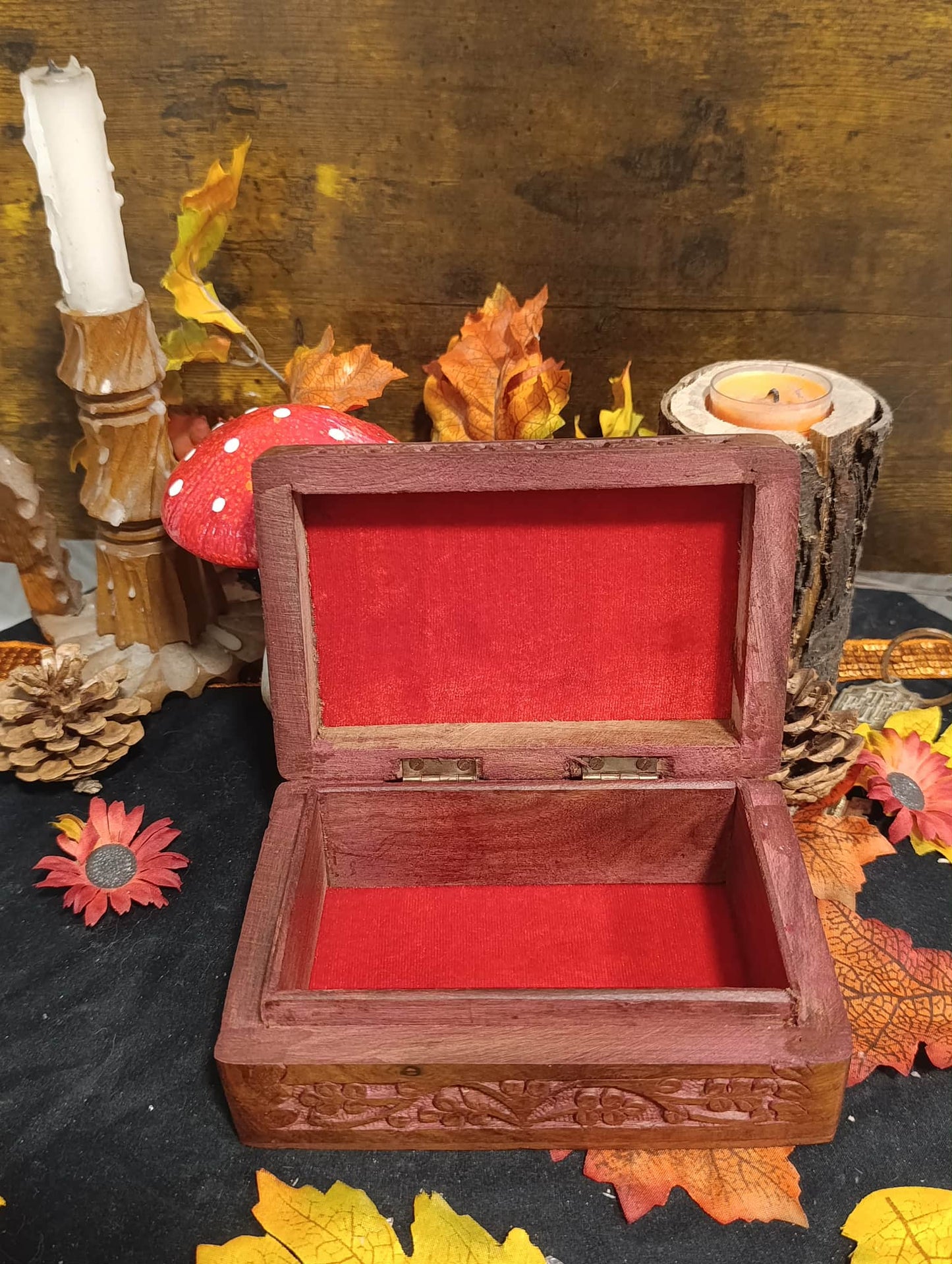 Boite Bois Lune et étoile