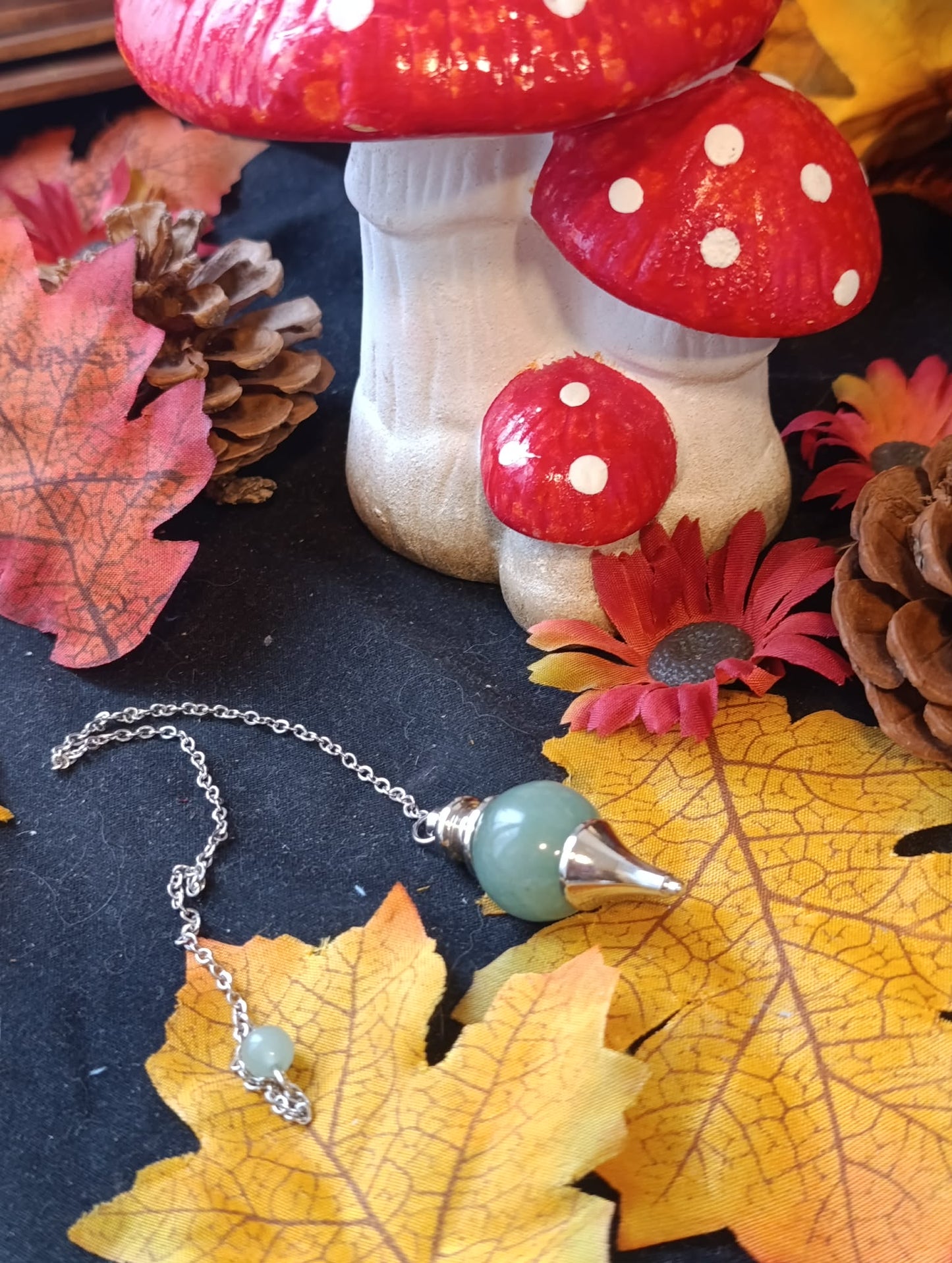 Pendule sphère aventurine verte