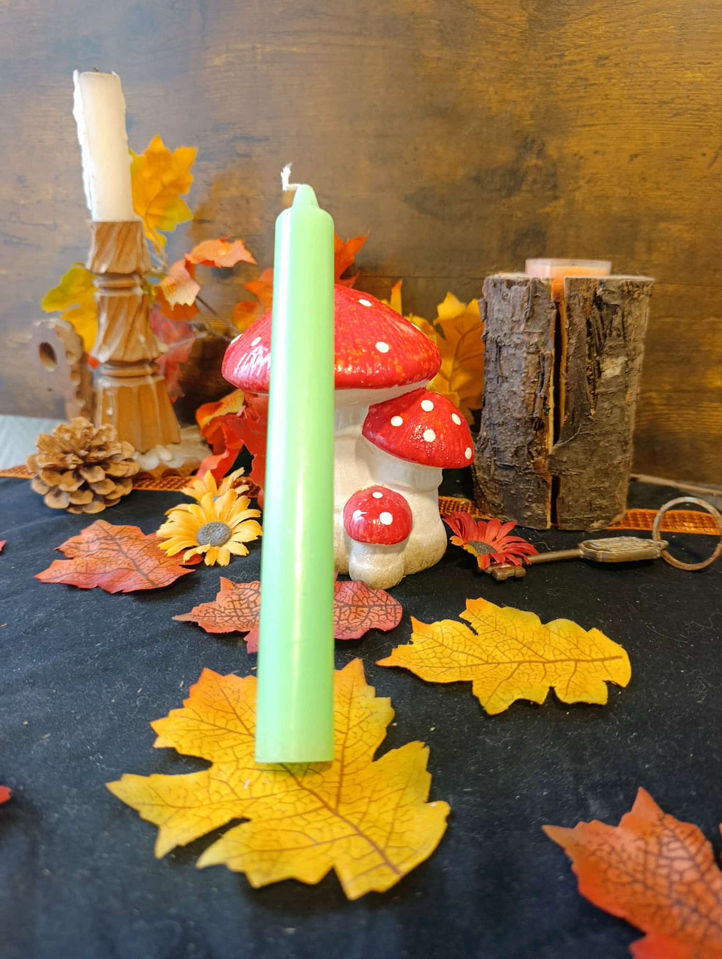 Grande bougie vert clair