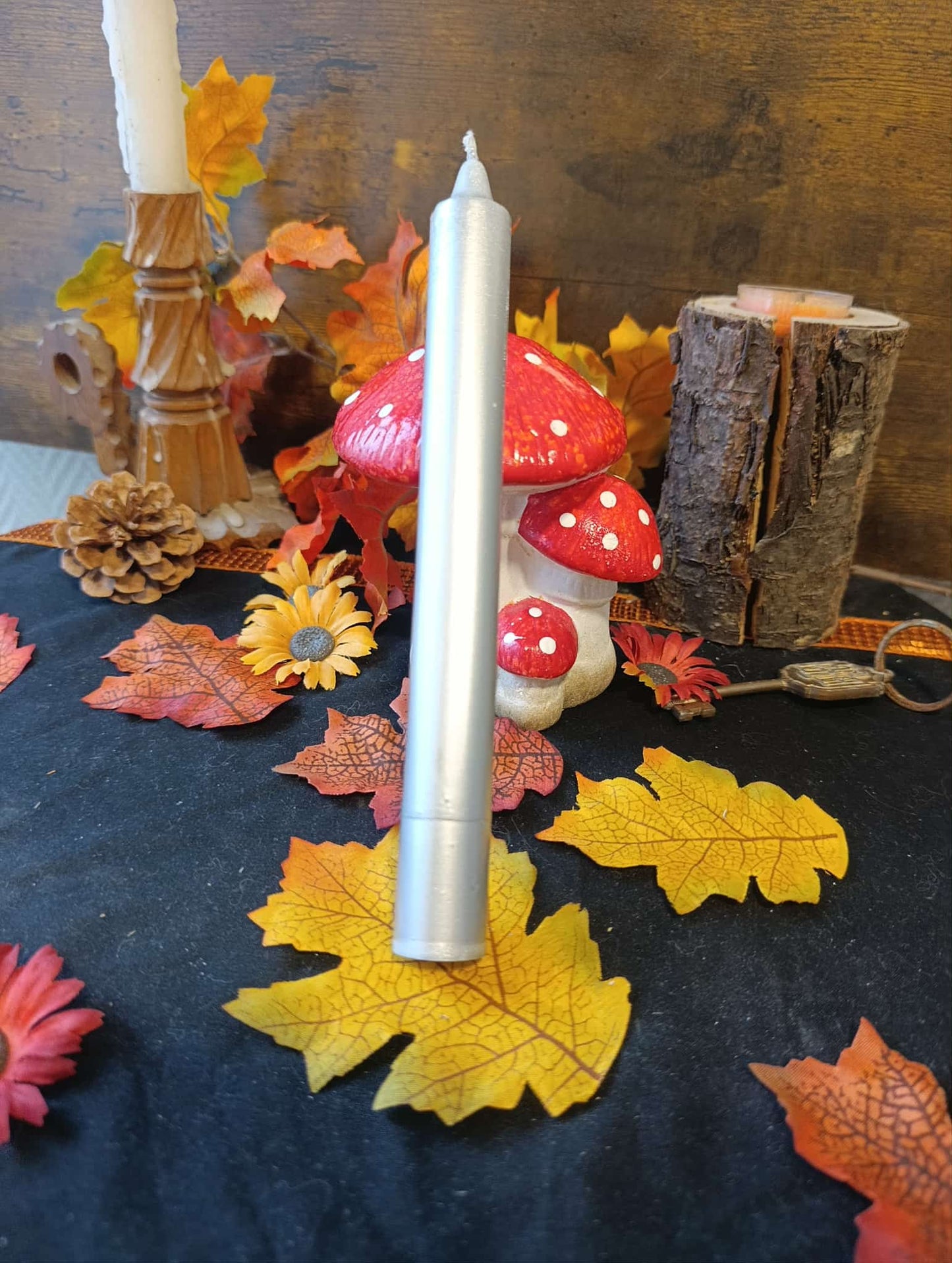 Grande bougie argent