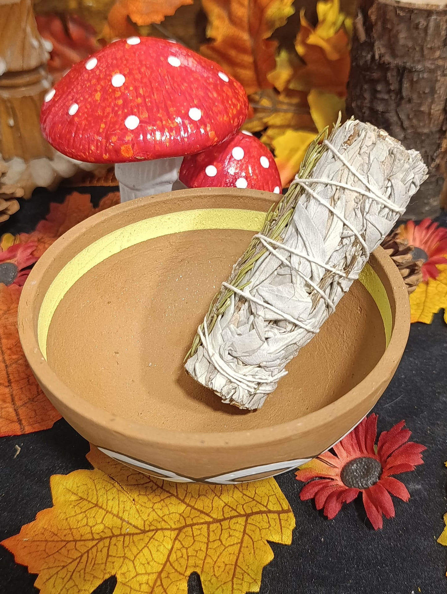 Bol de fumigation terre cuite