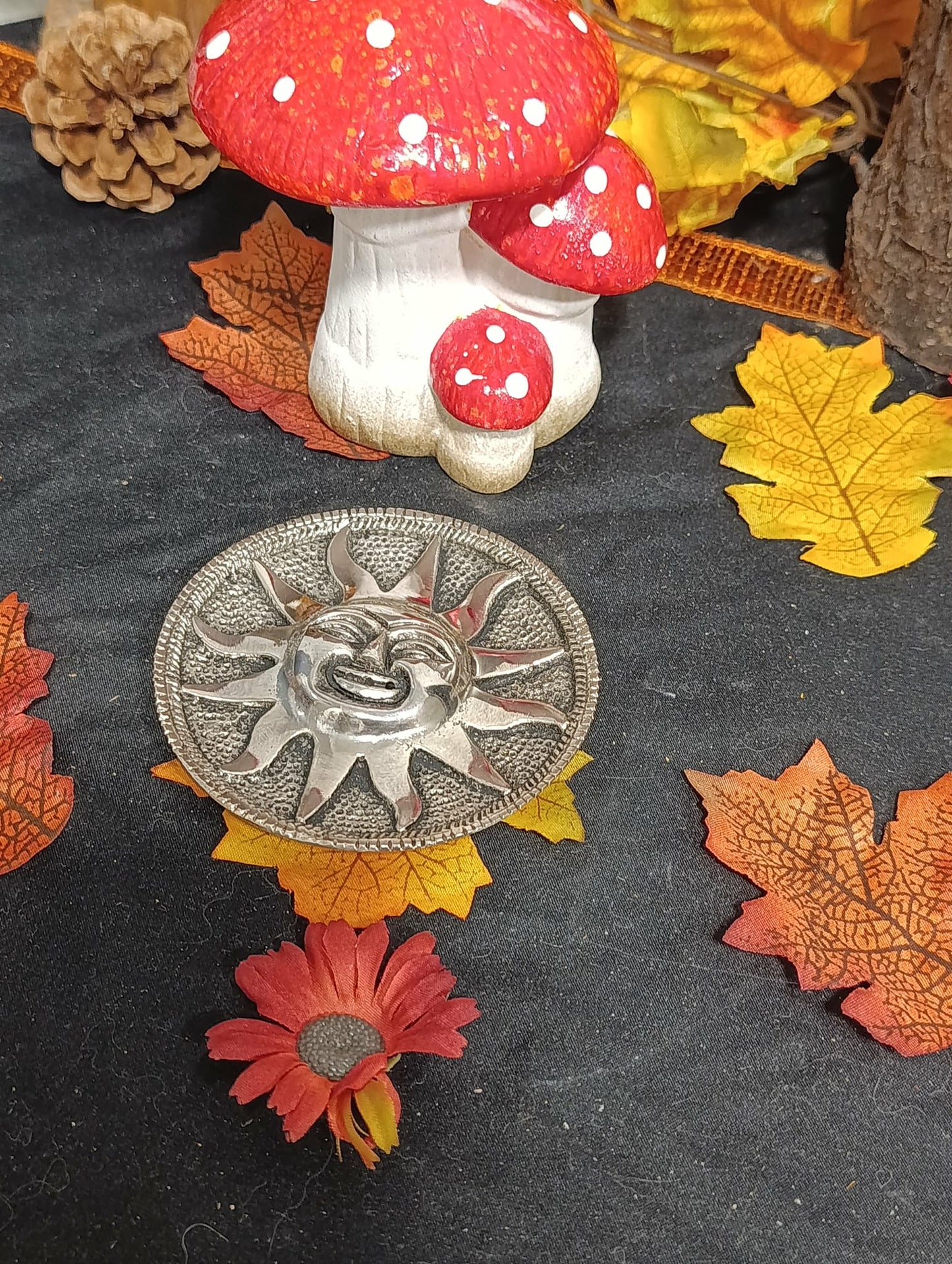 Porte encens soleil métal