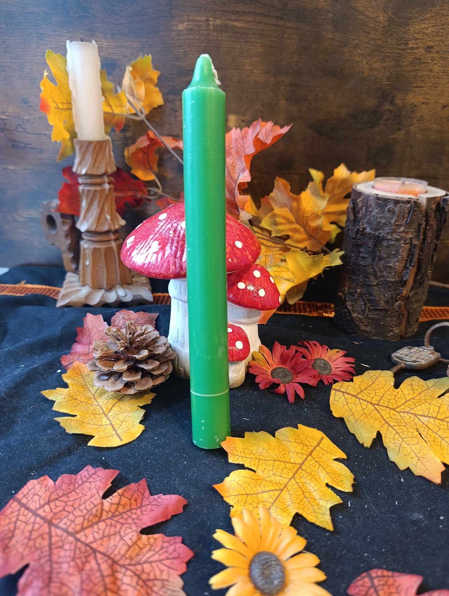 Grande bougie vert clair