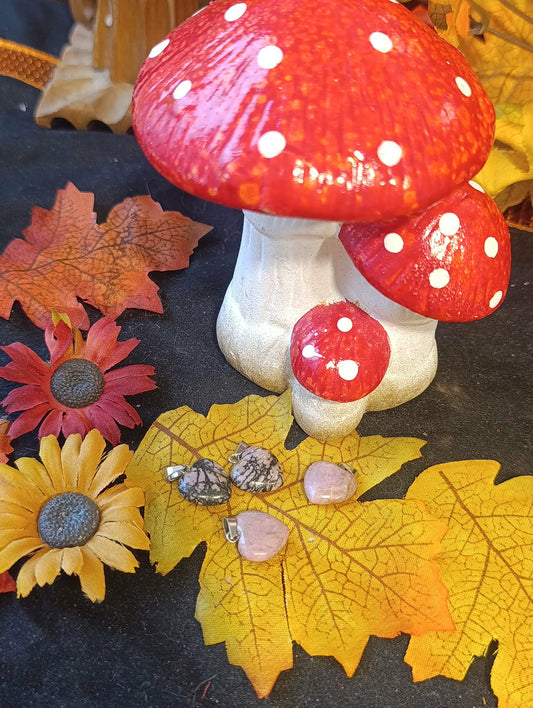 Pendentif cœur Rhodonite