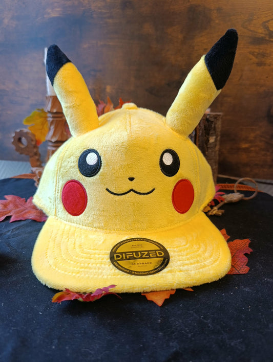 Casquette Pikachu peluche avec oreilles Officielle Difuzed