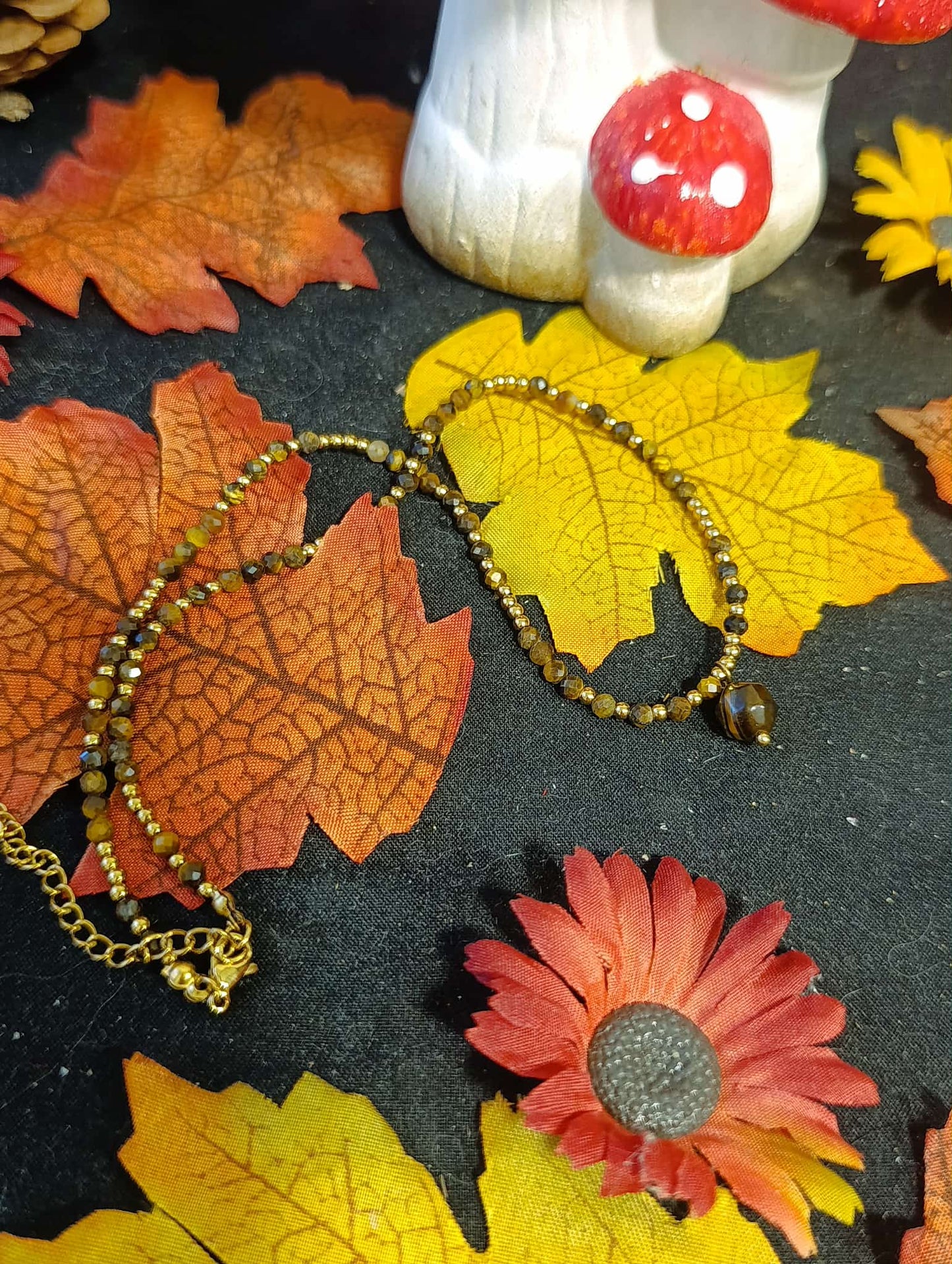 Collier Essentiana Auréla oeil de tigre