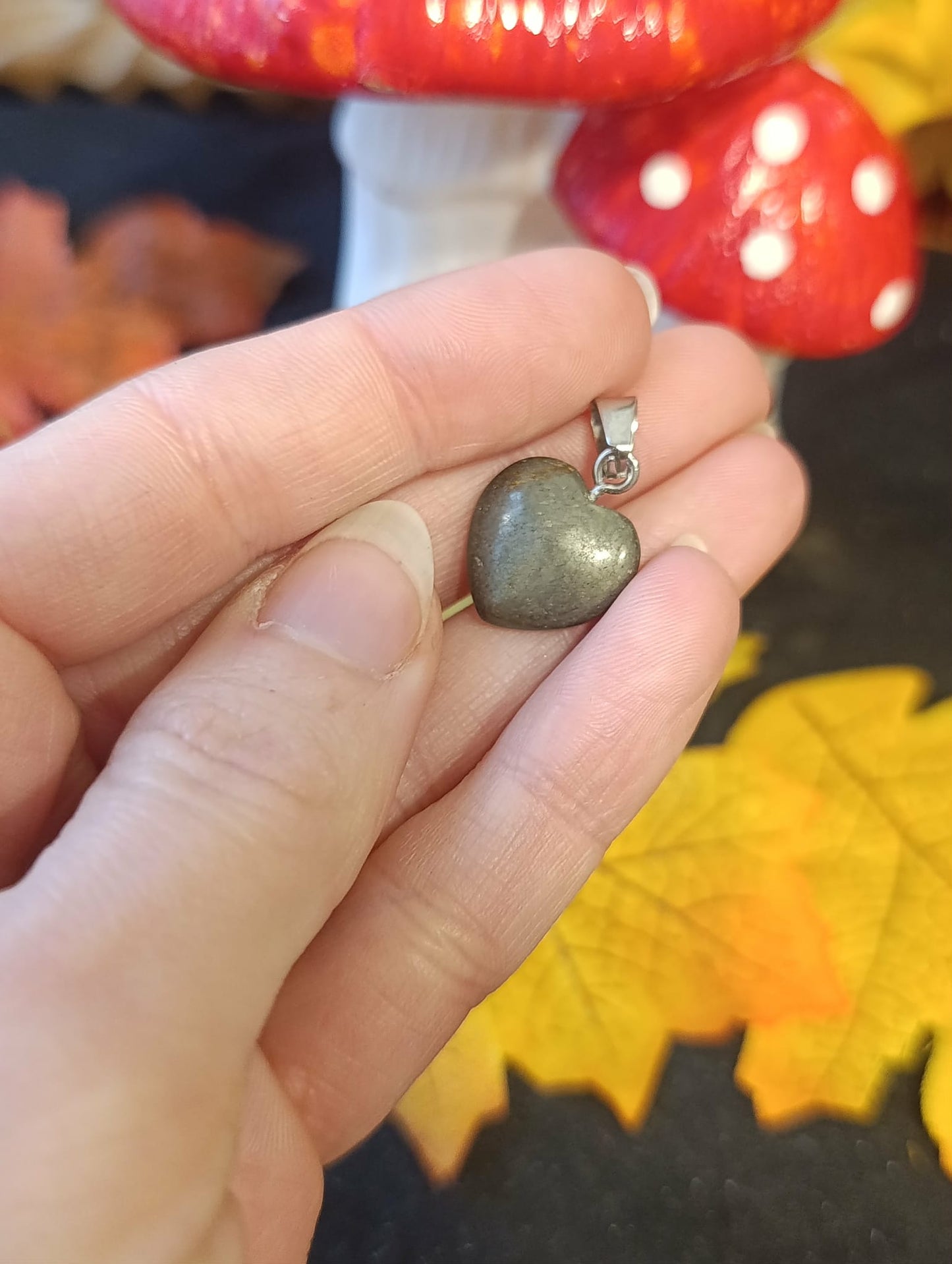 Pendentif cœur Pyrite