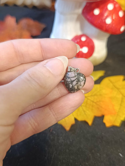 Pendentif cœur Rhodonite