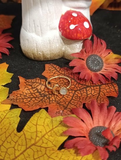 Bague Lune Aigue Marine