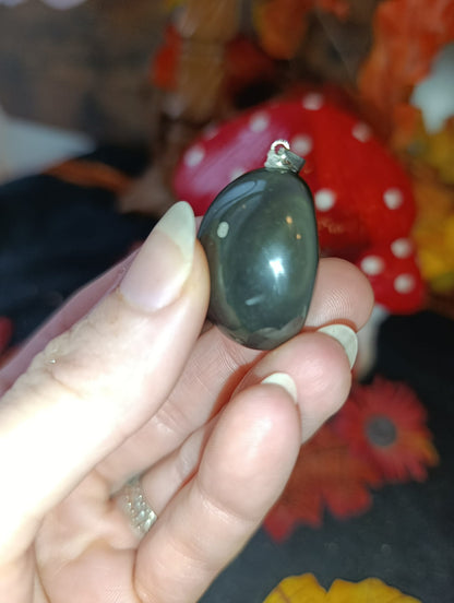 Pendentif obsidienne œil céleste