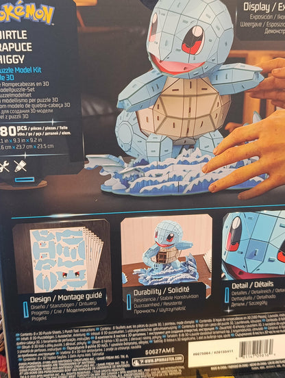 Puzzle model kit 4Dbuild Carapuce Pokémon