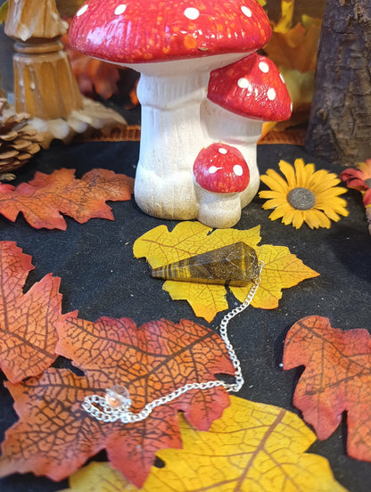 Pendule Oeil de tigre pointe