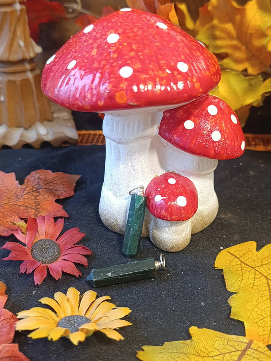 Pendentif pointe Aventurine verte