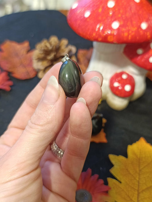 Pendentif obsidienne œil céleste