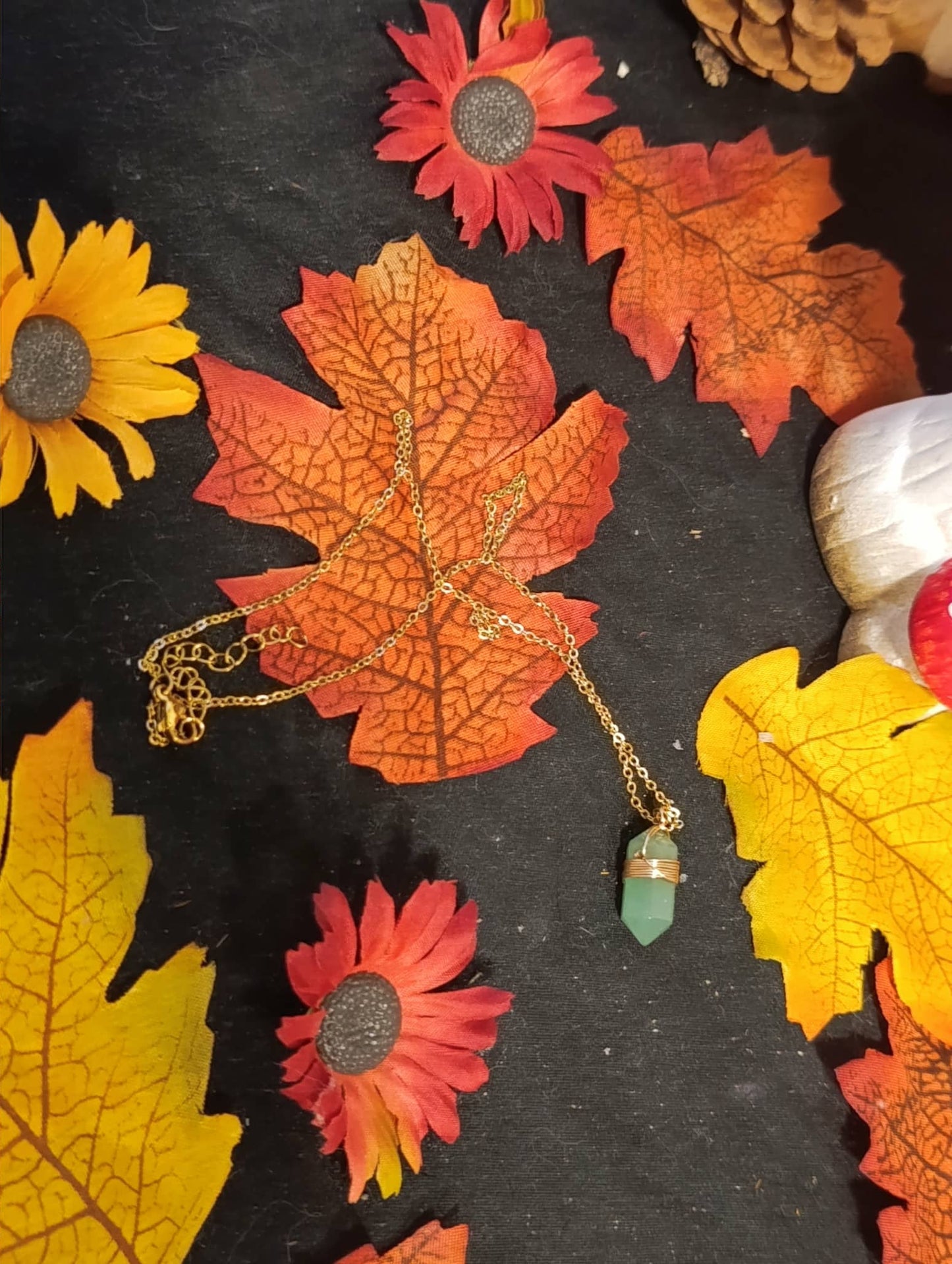 Collier Essentiana Boho Aventurine verte