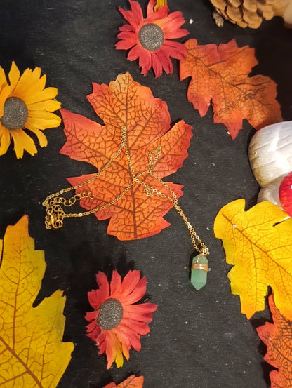 Collier Essentiana Boho Aventurine verte