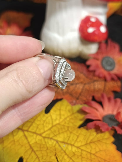 Bague Quartz Rose argent