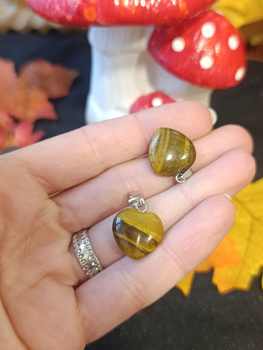 Pendentif cœur Oeil de Tigre