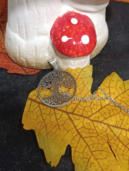 Collier acier inoxydable arbre de vie