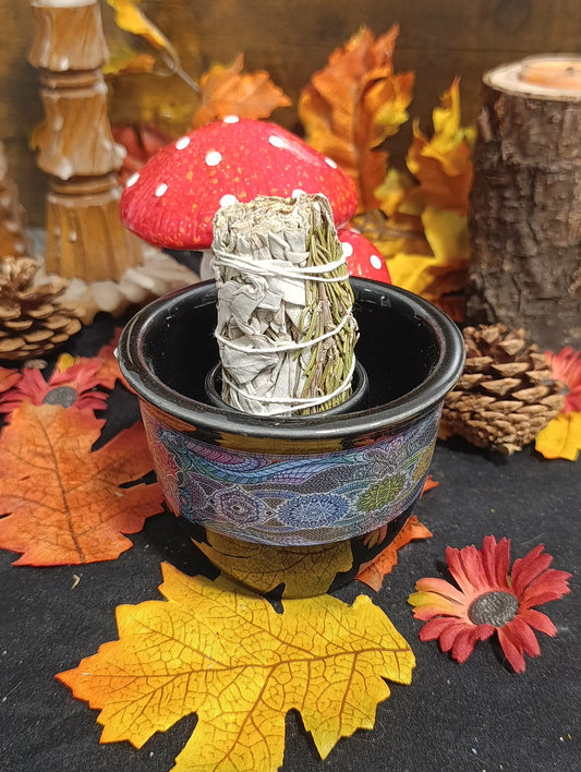 Bol de fumigation céramique 7 chakras