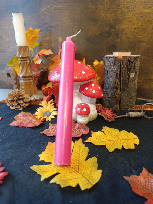 Grande bougie rose foncé