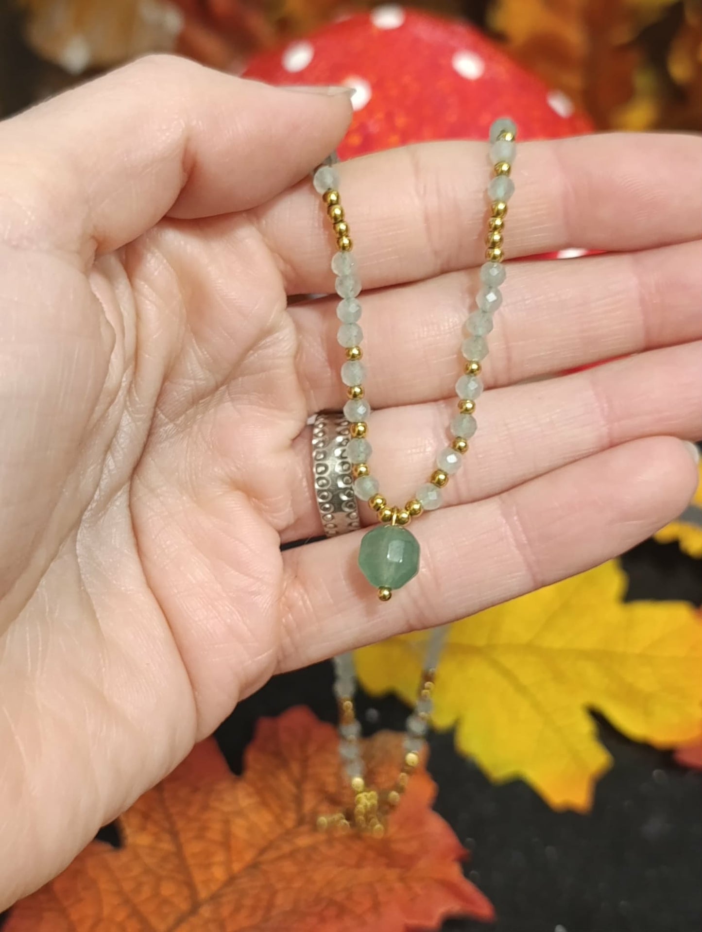 Collier Essentiana Auréla Aventurine verte