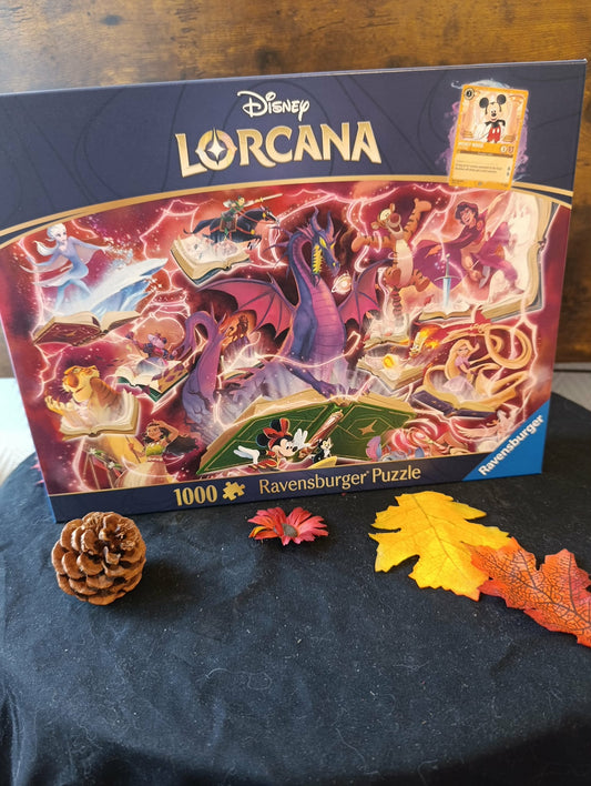 Puzzle lorcana rouge maléfique dragon 1000 pièces