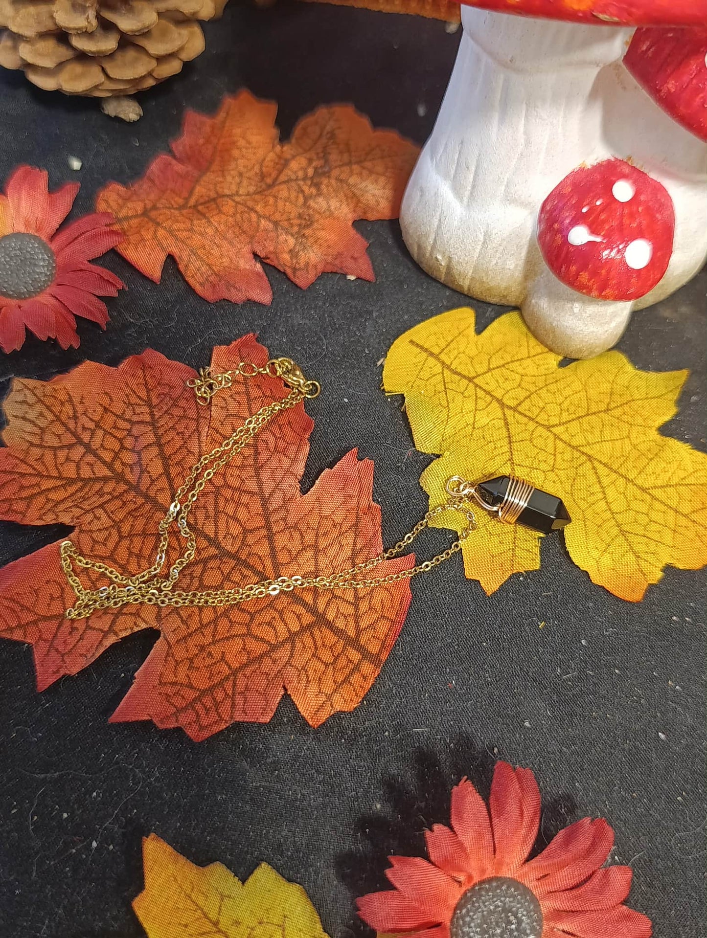 Collier Essentiana Boho Obsidienne noire