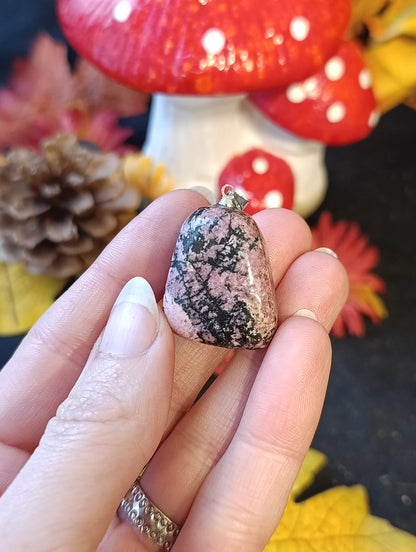 Pendentif Rhodonite
