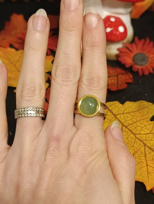 Bague Azélys Aventurine Verte