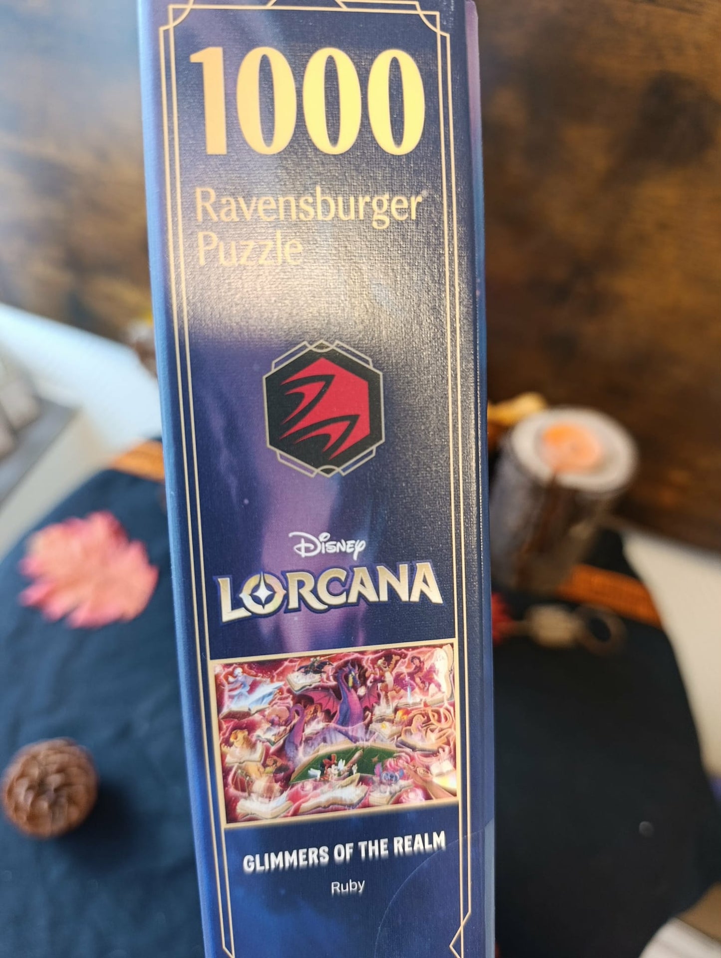 Puzzle lorcana rouge maléfique dragon 1000 pièces
