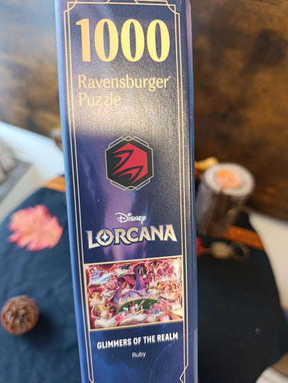Puzzle lorcana rouge maléfique dragon 1000 pièces