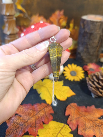 Pendule Oeil de tigre pointe