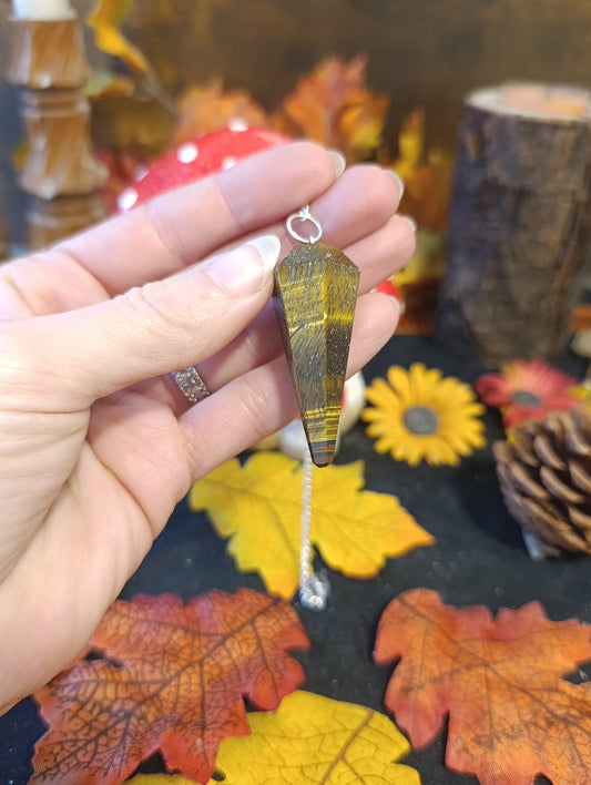 Pendule Oeil de tigre pointe