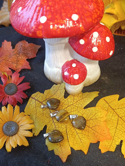 Pendentif cœur Oeil de Tigre