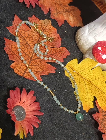 Collier Essentiana Auréla Aventurine verte