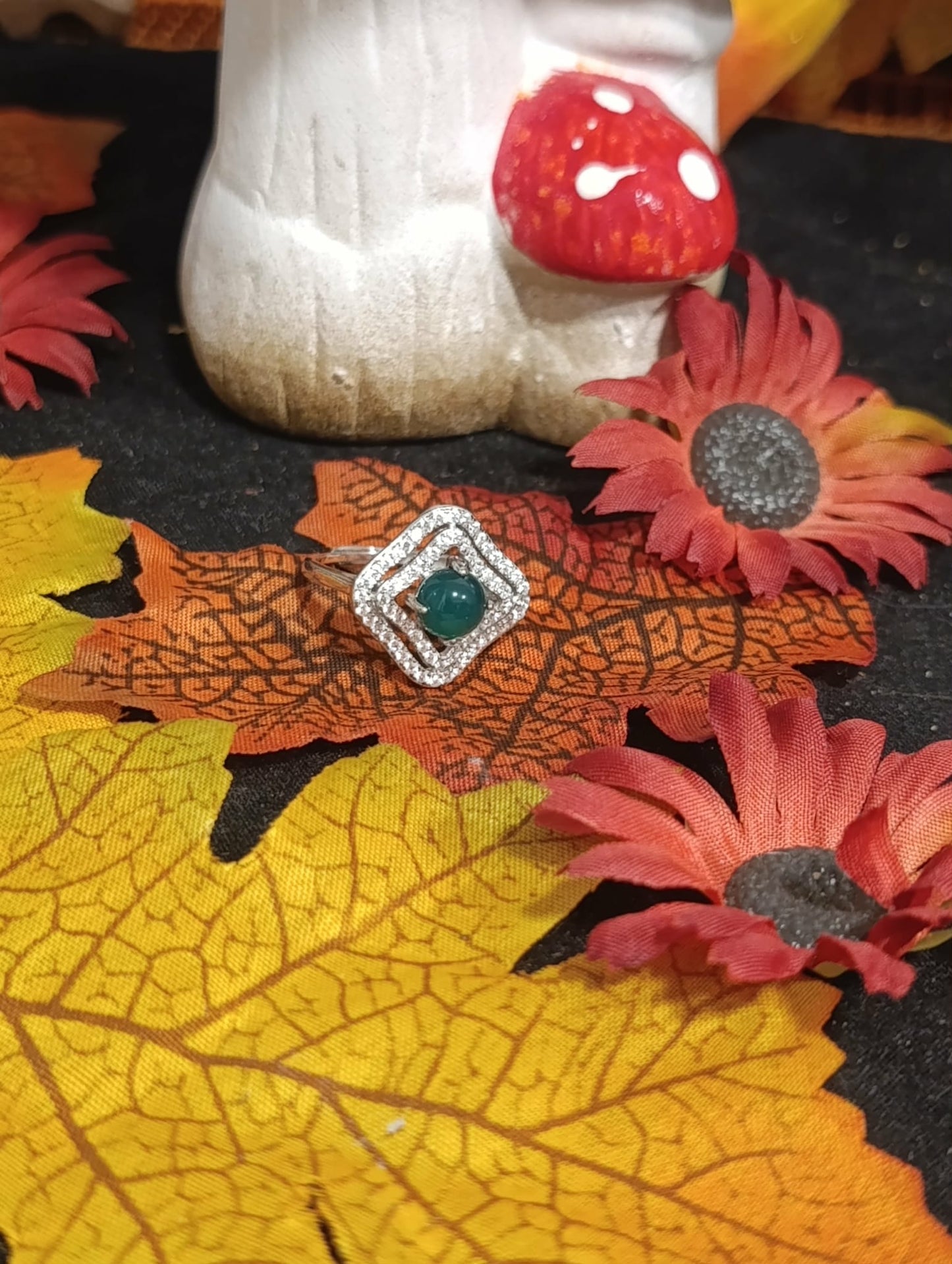 Bague Chrysoprase argent