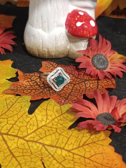 Bague Chrysoprase argent