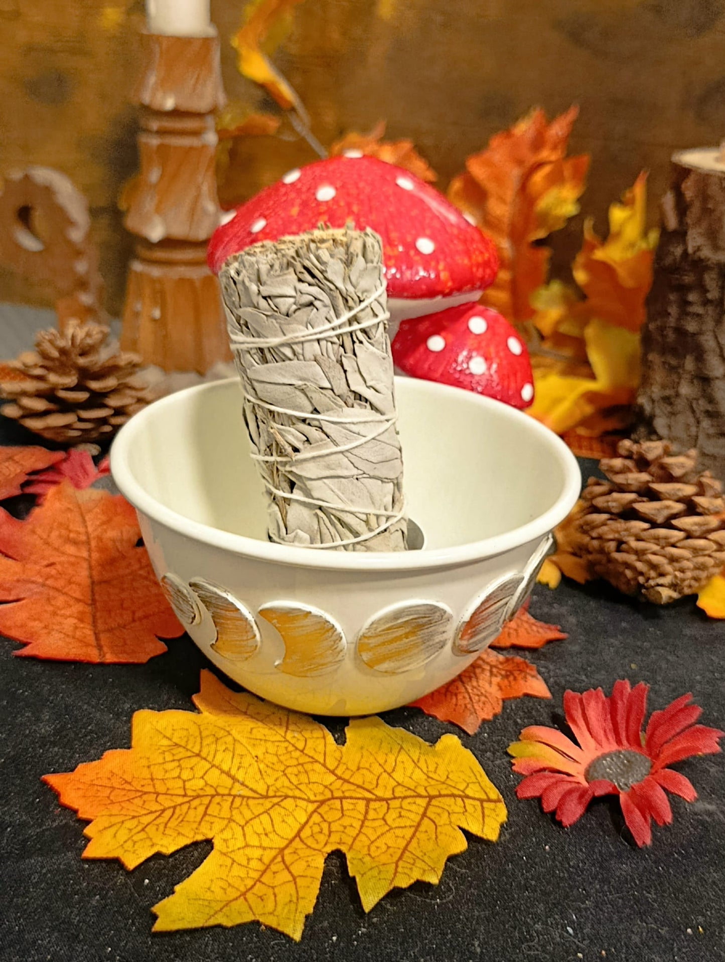 Bol de fumigation phases de Lune