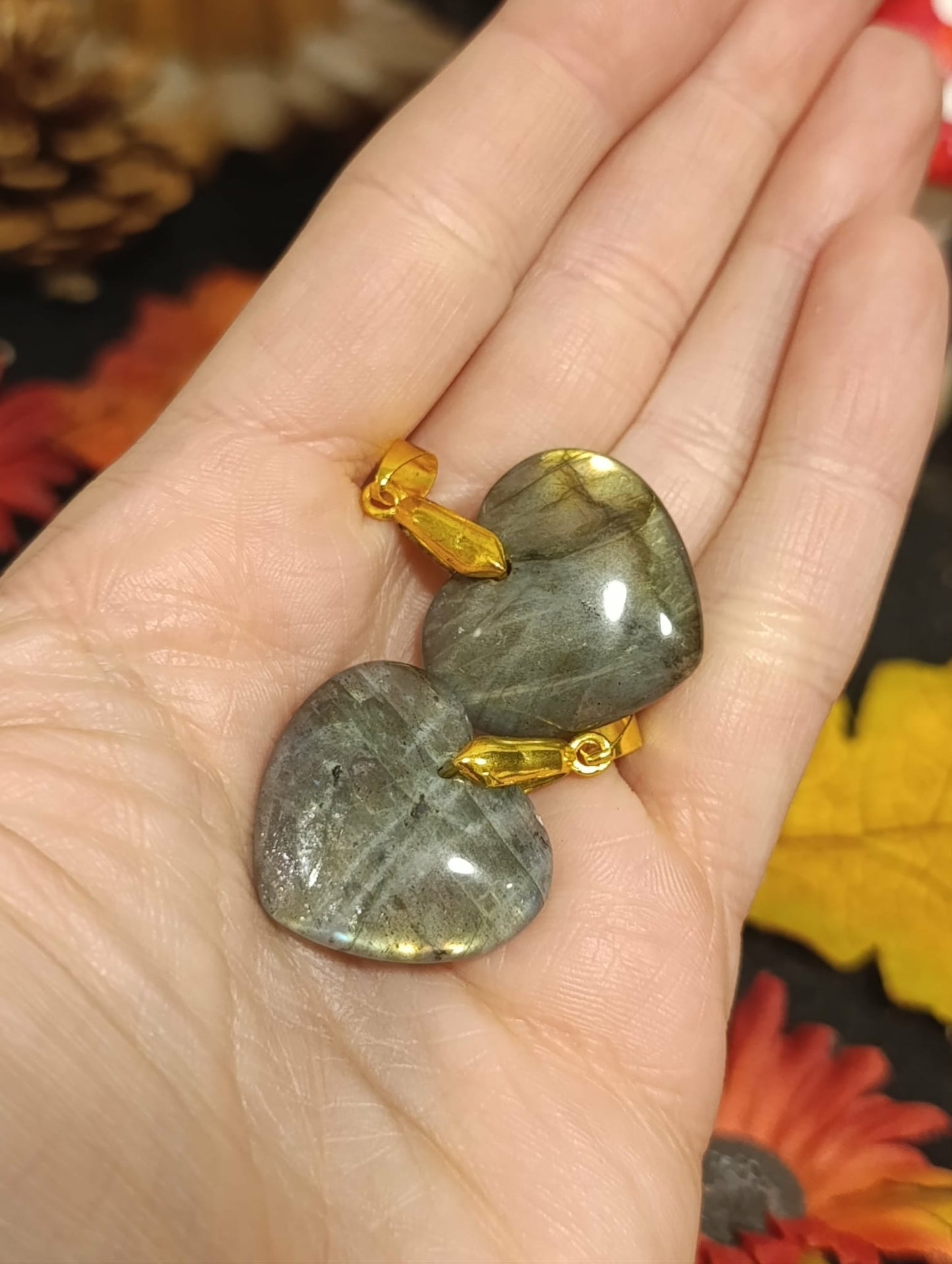 Pendentif Cœur Labradorite