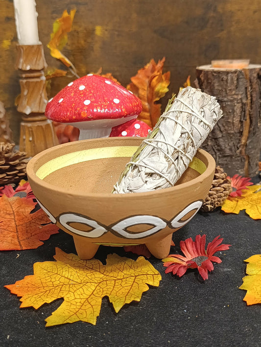 Bol de fumigation terre cuite