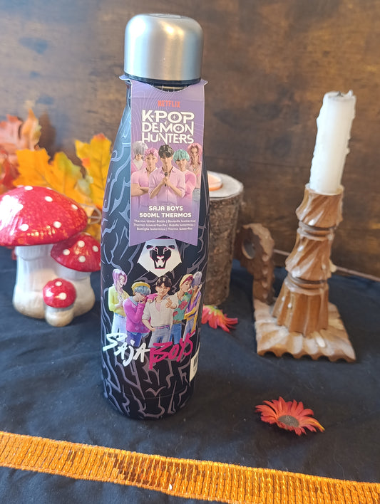 Gourde Isotherme KPop Demon Hunters Saja Boy – Jinu, Baby, Mystery, Abby & Romance – 500ml – Officielle Cinereplicas